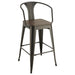 Cavalier 3-piece Square Bar Table Set Dark Elm and Black - Orbit Furniture (Richmond,BC)