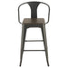 Cavalier 3-piece Square Bar Table Set Dark Elm and Black - Orbit Furniture (Richmond,BC)