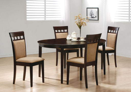 Gabriel 5-piece Extension Leaf Dining Table Set Cappuccino - Orbit Furniture (Richmond,BC)