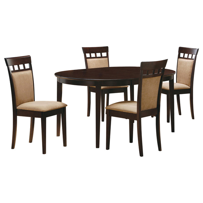 Gabriel 5-piece Extension Leaf Dining Table Set Cappuccino - Orbit Furniture (Richmond,BC)