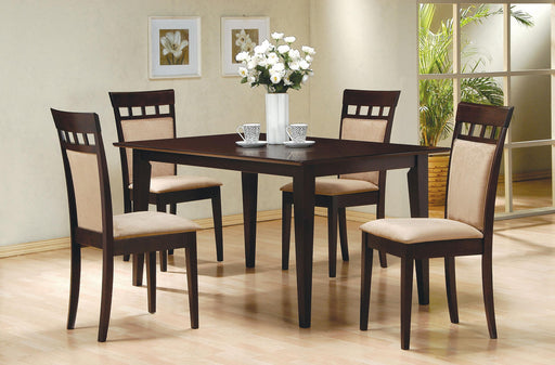 Gabriel 5-piece Rectangular 59-inch Closed Back Dining Set Cappuccino - Orbit Furniture (Richmond,BC)