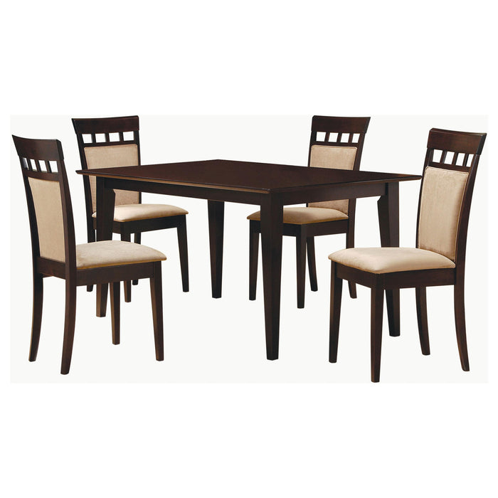 Gabriel 5-piece Rectangular 59-inch Closed Back Dining Set Cappuccino - Orbit Furniture (Richmond,BC)