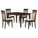 Gabriel 5-piece Rectangular 59-inch Closed Back Dining Set Cappuccino - Orbit Furniture (Richmond,BC)