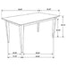 Gabriel 5-piece Rectangular 59-inch Closed Back Dining Set Cappuccino - Orbit Furniture (Richmond,BC)