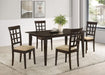 Gabriel 5-piece Rectangular 59-inch Dining Set Cappuccino - Orbit Furniture (Richmond,BC)