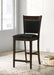 Jaden Upholstered Counter Height Stools Black and Espresso (Set of 2) - Orbit Furniture (Richmond,BC)