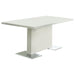 Anges T-shaped Pedestal Dining Table Glossy White - Orbit Furniture (Richmond,BC)