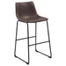 Michelle Armless Bar Stools Two-tone Brown and Black (Set of 2) - Orbit Furniture (Richmond,BC)