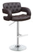 Brandi Adjustable Bar Stool Chrome and Brown - Orbit Furniture (Richmond,BC)
