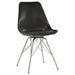 Juniper Armless Dining Chairs Black and Chrome (Set of 2) - Orbit Furniture (Richmond,BC)