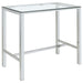 Tolbert Bar Table with Glass Top Chrome - Orbit Furniture (Richmond,BC)