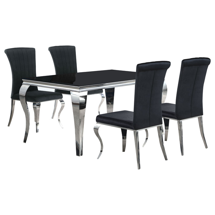 Carone 5 Pc Dining Sets Black - Orbit Furniture (Richmond,BC)