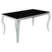 Carone Rectangular Dining Table Chrome and Black - Orbit Furniture (Richmond,BC)