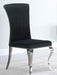 Betty Upholstered Side Chairs Black and Chrome (Set of 4) - Orbit Furniture (Richmond,BC)