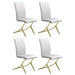 Carmelia Upholstered Side Chairs White (Set of 4) - Orbit Furniture (Richmond,BC)