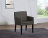 Catherine Upholstered Dining Arm Chair Charcoal Grey and Black (Set of 2) - Orbit Furniture (Richmond,BC)
