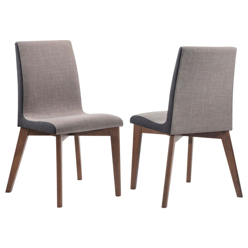 Redbridge Upholstered Side Chairs Grey and Natural Walnut (Set of 2) - Orbit Furniture (Richmond,BC)