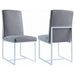 Mackinnon Upholstered Side Chairs Grey and Chrome (Set of 2) - Orbit Furniture (Richmond,BC)
