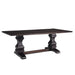 Parkins Double Pedestals Dining Table Rustic Espresso - Orbit Furniture (Richmond,BC)