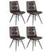 Aiken Upholstered Tufted Side Chairs Brown (Set of 4) - Orbit Furniture (Richmond,BC)