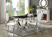 Antoine Rectangular Glass Top Dining Set Chrome - Orbit Furniture (Richmond,BC)