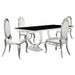 Antoine Rectangular Glass Top Dining Set Chrome - Orbit Furniture (Richmond,BC)