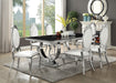 Antoine Rectangular Glass Top Dining Set Chrome - Orbit Furniture (Richmond,BC)