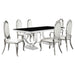 Antoine Rectangular Glass Top Dining Set Chrome - Orbit Furniture (Richmond,BC)