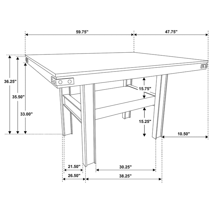 Patterson 5 Pc Counter Height Dining Set - Orbit Furniture (Richmond,BC)