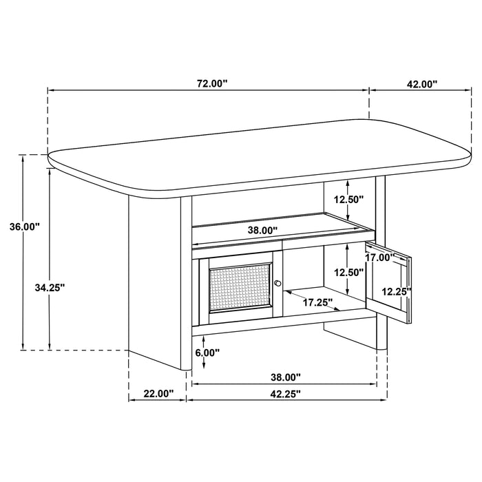 Kailani 8 Pc Counter Height Dining Set - Orbit Furniture (Richmond,BC)