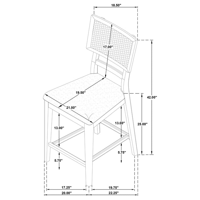 Kailani 8 Pc Counter Height Dining Set - Orbit Furniture (Richmond,BC)