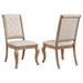 Brockway Tufted Side Chairs Cream and Barley Brown (Set of 2) - Orbit Furniture (Richmond,BC)