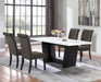 Sherry Rectangular Marble Top Dining Table set - Orbit Furniture (Richmond,BC)