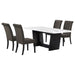 Sherry Rectangular Marble Top Dining Table set - Orbit Furniture (Richmond,BC)