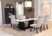 Sherry Rectangular Marble Top Dining Table set - Orbit Furniture (Richmond,BC)