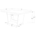 Sherry Rectangular Marble Top Dining Table set - Orbit Furniture (Richmond,BC)