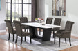 Sherry Rectangular Marble Top Dining Table set - Orbit Furniture (Richmond,BC)