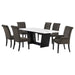 Sherry Rectangular Marble Top Dining Table set - Orbit Furniture (Richmond,BC)