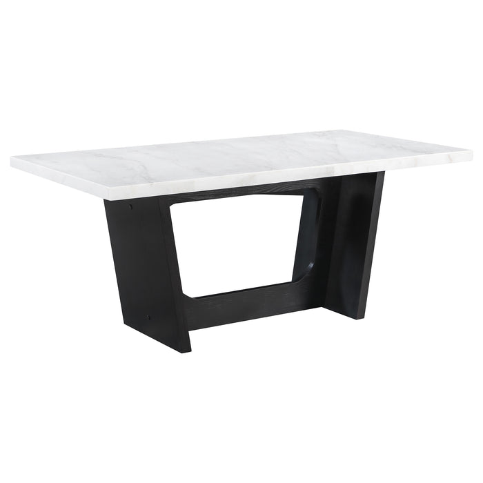 Sherry Rectangular Marble Top Dining Table set - Orbit Furniture (Richmond,BC)