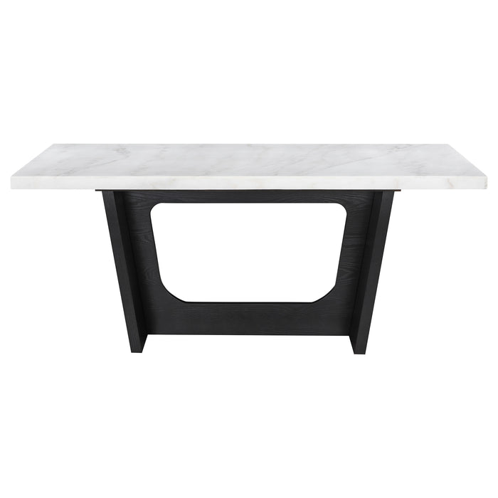 Sherry Rectangular Marble Top Dining Table set - Orbit Furniture (Richmond,BC)