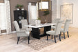 Sherry Rectangular Marble Top Dining Table set - Orbit Furniture (Richmond,BC)