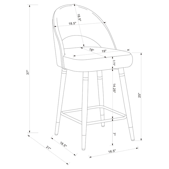 Ellie 5 Pc Counter Height Dining Sets Gray - Orbit Furniture (Richmond,BC)