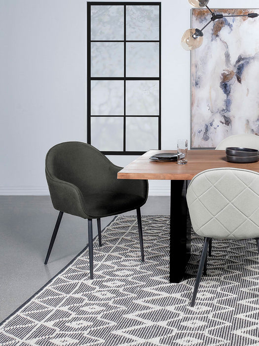 Emma Upholstered Dining Arm Chair (Set of 2) - Orbit Furniture (Richmond,BC)