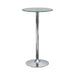 Abiline Glass Top Round Bar Table Chrome - Orbit Furniture (Richmond,BC)