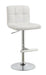 Lenny Adjustable Bar Stools Chrome and White (Set of 2) - Orbit Furniture (Richmond,BC)