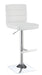 Bianca Upholstered Adjustable Bar Stools White and Chrome (Set of 2) - Orbit Furniture (Richmond,BC)