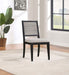Elodie Upholstered Padded Seat Dining Side Chair Dove Grey and Black (Set of 2) - Orbit Furniture (Richmond,BC)
