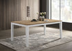 Hollis Rectangular Solid Wood Dining Table Brown and White - Orbit Furniture (Richmond,BC)