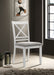 Hollis Cross Back Wood Dining Side Chair White - Orbit Furniture (Richmond,BC)