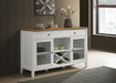 Hollis 2-door Dining Sideboard with Drawers Brown and White - Orbit Furniture (Richmond,BC)